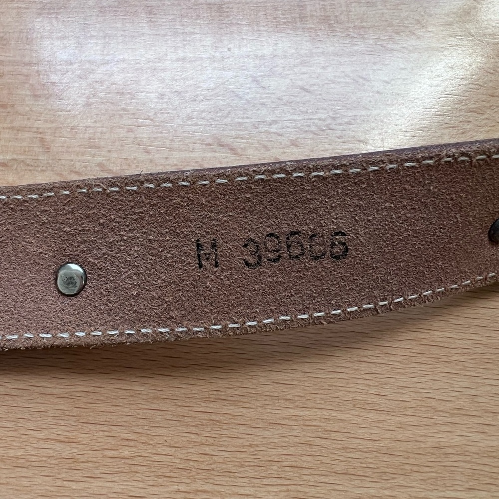 Brighton Brown Leather Belt with Silver Details 35 in - Picture 4 of 7